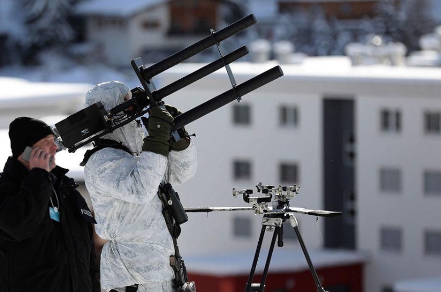 Handheld drone detection device used in snowy field for anti - UAV surveillance