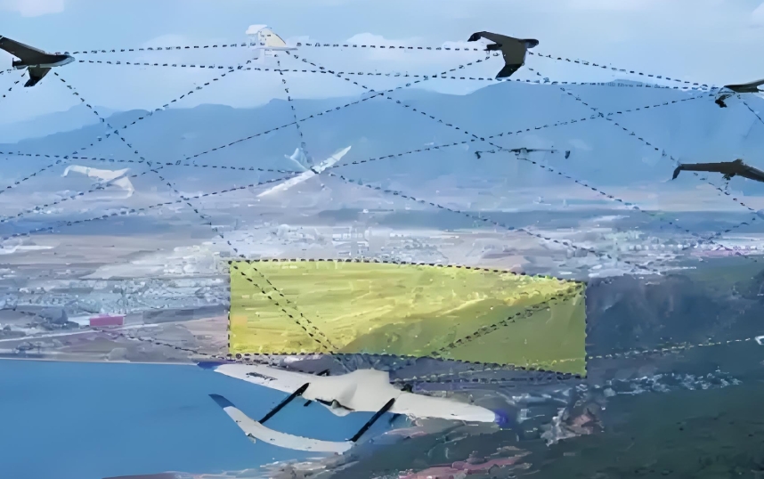 Visual representation of a navigation deception system's working principle for drones and aircraft
