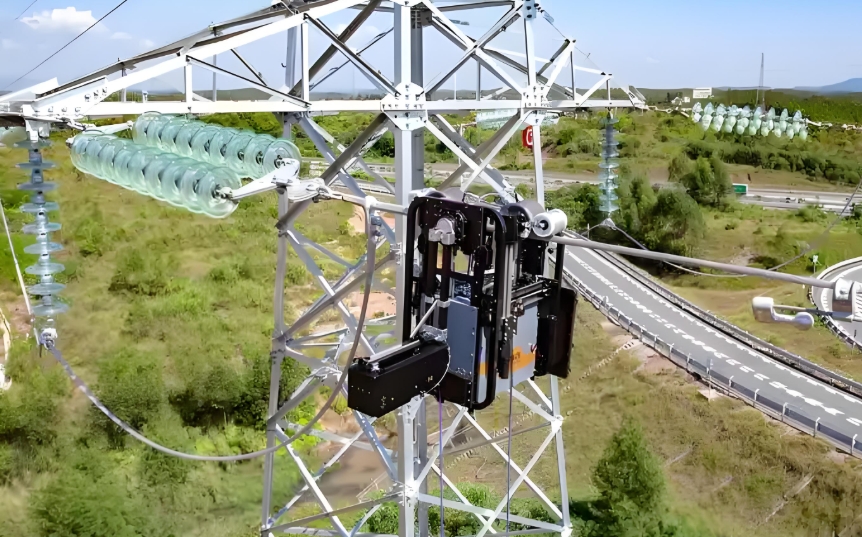 Optical drone - detection sensor on a power transmission tower

